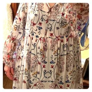 Umgee white floral tunic, L